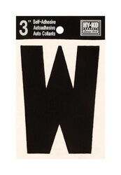 Hy-Ko 3 in. Black Vinyl Self-Adhesive Letter W 1 pc