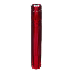 Maglite Solitaire 2 lm Red Incandescent Flashlight With Key Ring AAA Battery