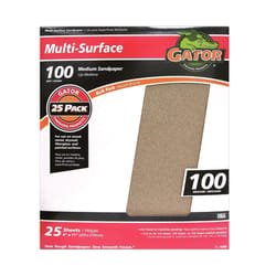 Gator 11 in. L X 9 in. W 100 Grit Aluminum Oxide All Purpose Sandpaper 1 pk