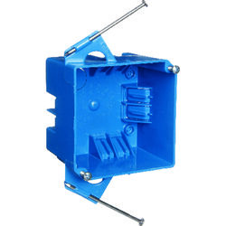 Carlon 4 in. Square PVC 2 gang Junction Box Blue