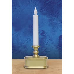 Celebrations Brushed Gold No Scent Auto Sensor Candle 9 in. H