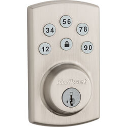 Kwikset SmartKey Satin Nickel Metal Electronic Deadbolt