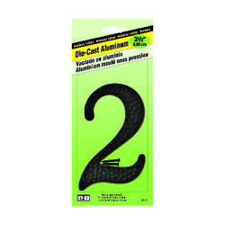 Hy-Ko 3-1/2 in. Black Aluminum Nail-On Number 2 1 pc