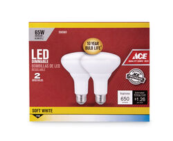 Ace acre BR30 E26 (Medium) LED Bulb Soft White 65 Watt Equivalence 2 pk