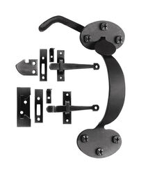 Acorn Matte Black Forged Iron Rim Latch