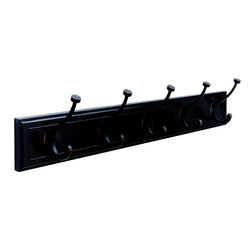 Amerock 27 in. L Fiberboard/Zinc Medium 5-Hook Rack 1 pk