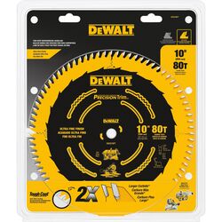 DeWalt Precision Trim 10 in. D X 5/8 in. S Carbide Tipped Circular Saw Blade 80 teeth 1 pk