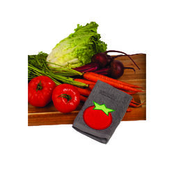 Mu Kitchen Scrubsy Gray/Red Cotton/Polyamide Tomato Dish Cloth 1 pk