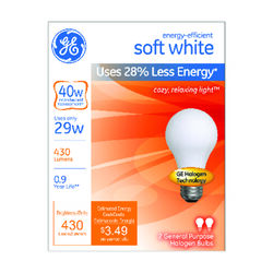 GE 29 W A19 A-Line Halogen Bulb 430 lm Cool White 2 pk