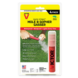 Victor Quick Strike Toxic Gasser Fog For Gophers and Moles 4 pk