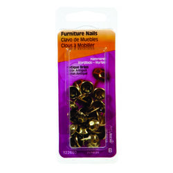 Hillman No. 9 S Antique Brass Brass Furniture Nails 25 pk
