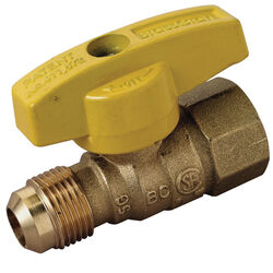 BrassCraft Magne Flo 1/2 in. Flare T X 1/2 in. S FIP Brass Gas Valve