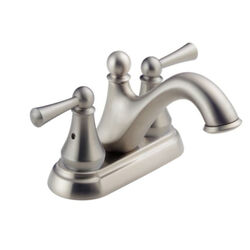 Delta Haywood Stainless Steel Two Handle Lavatory Faucet 4 in.