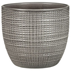 Scheurich 6.75 in. H X 6.75 in. D X 7.5 in. D Ceramic Vase Flower Pot Gray