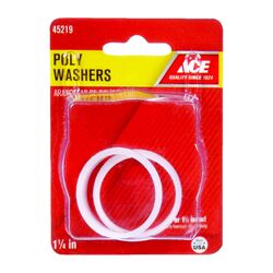 Ace 1-1/4 in. D Plastic Poly Washer 2 pk