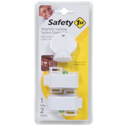 Safety 1st SecureTech White Plastic Magnetic Cabinet Locks 1 pk