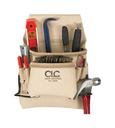 CLC 4.25 in. W X 13.5 in. H Leather Tool Bag 8 pocket Tan 1 pc
