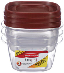 Rubbermaid White Food Storage Container Set 3 pk