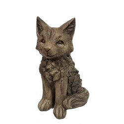 Infinity Cement Brown 16.54 in. Fox Statue