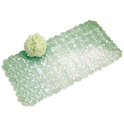 InterDesign 26-1/2 in. L X 13-1/2 in. W Green Vinyl acre Bath Mat