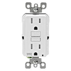 Leviton SmartlockPro 15 amps 125 V Duplex White GFCI Outlet 5-15R 1 pk