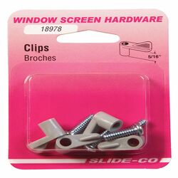 Slide-Co Gray Plastic Screen Clip For 5/16 inch 4 pk