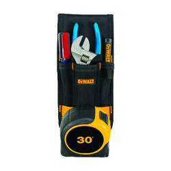 DeWalt 4 pocket Polyester Fabric Tool Holder 3.7 in. L X 8.7 in. H Black