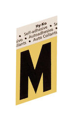 Hy-Ko 1-1/2 in. Black Aluminum Self-Adhesive Letter M 1 pc
