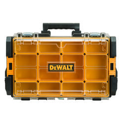 DeWalt ToughSystem 21 in. Black/Yellow Organizer with Clear Lid Black