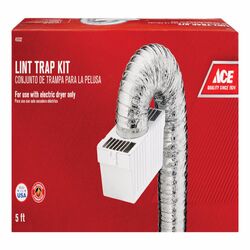 Ace 4 in. W X 4 in. L White Plastic Lint Trap