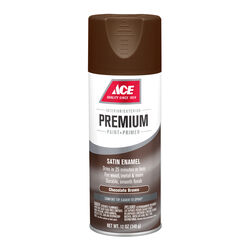 Ace Premium Satin Chocolate Brown Enamel Spray Paint 12 oz