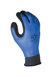 Showa Unisex Indoor/Outdoor Coated Work Gloves Black/Blue M 1 pair