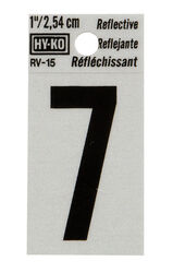 Hy-Ko 1 in. Reflective Black Vinyl Self-Adhesive Number 7 1 pc