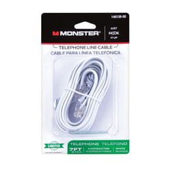 Monster Just Hook It Up 7 ft. L White Modular Telephone Line Cable