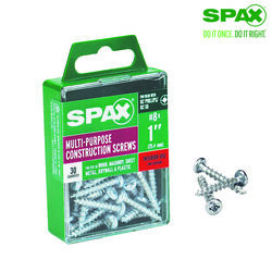 SPAX No. 8 S X 1 in. L Phillips/Square Zinc-Plated Multi-Purpose Screws 30 pk