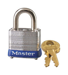 Master Lock 1 in. H X 11/16 in. W X 1-1/8 in. L Laminated Steel 4-Pin Cylinder Padlock 1 pk Ke