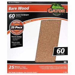 Gator 11 in. L X 9 in. W 60 Grit Aluminum Oxide Sanding Sheet 1 pk