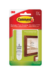 Command White Picture Hanging Strips 6 pair