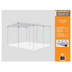 AHC 20 ft. W X 20 ft. L Heavy Duty Polyethylene Canopy Tarp Silver