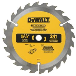 DeWalt 5-3/8 in. D X 10 mm S Carbide Tipped Circular Saw Blade 24 teeth 1 pk