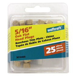 Wolfcraft Flat Oak Head Plug 5/16 in. D X 1/4 in. L 1 pk Natural