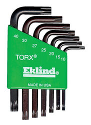 Eklind Tool Torx T10-T40 Short Arm Torx L-Key Set Multi-Size in. 7 pc