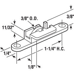 Prime-Line White Nylon Single-Arm Casement Window Roller For Tom Ray's Tyco 66