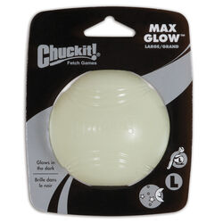 Chuckit! Max Glow White Rubber Dog Toy Large 1
