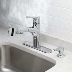 OakBrook Tucana One Handle Chrome Pull Out Kitchen Faucet