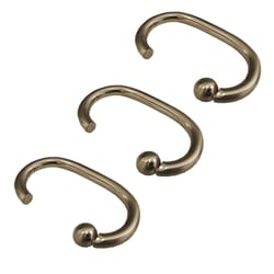 Excell Brushed Nickel Metal Shower Curtain Rings 12 pk
