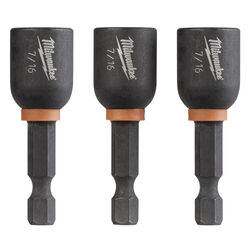 Milwaukee SHOCKWAVE IMPACT DUTY 7/16 inch drive in. S X 1-7/8 in. L Heat-Treated Steel Nut Drive