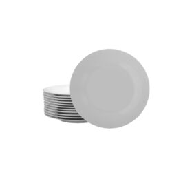 Pfaltzgraff White Porcelain Round Salad Plate 8 in. D 12 pk