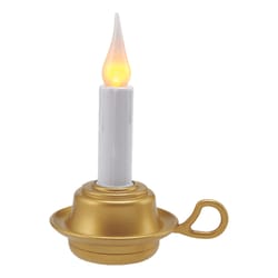Xodus Innovations Antique Brass None Scent Night Light Holiday Candles 6.75 in. H