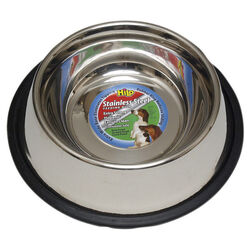 Hilo Silver Plain Stainless Steel 16 oz Pet Dish For Dog